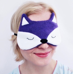 How could you not slumber happily while wearing HannahDoodle's fox eye mask?